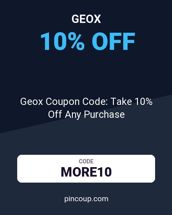 Geox Coupon Code: Take 10% Off Any Purchase