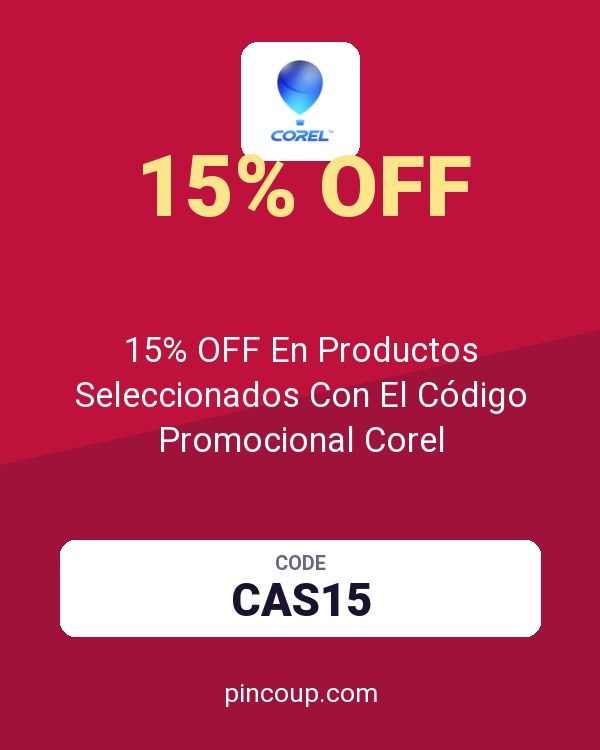 Corel, Roxio & Pinnacle | Multimedia Software coupon: 15% OFF En Productos Seleccionados Con El Código Promocional Corel