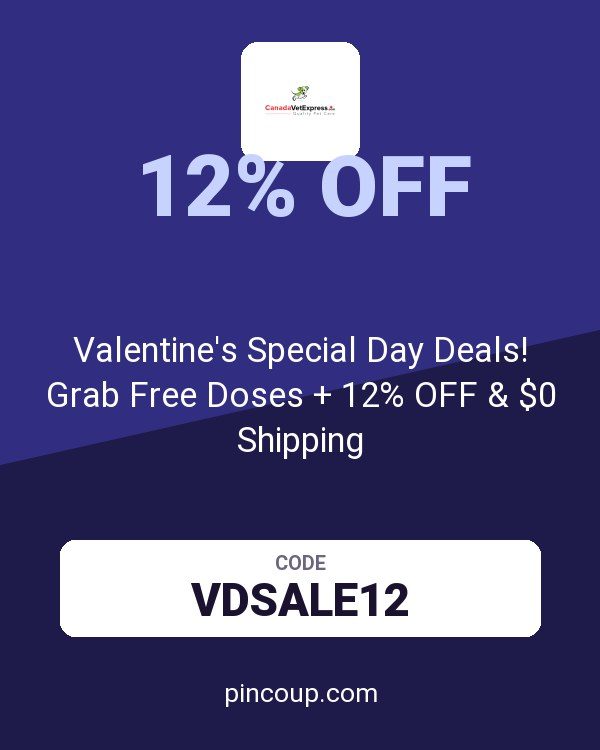 Canada Vet Express coupon: Valentine's Special Day Deals! Grab Free Doses + 12% OFF & $0 Shipping