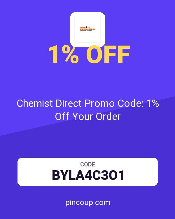 Chemist Direct AU coupon: Chemist Direct Promo Code: 1% Off Your Order