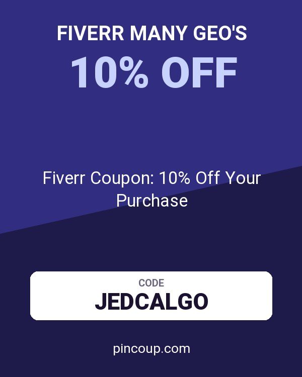 Fiverr Many GEO's: Fiverr Coupon: 10% Off Your Purchase