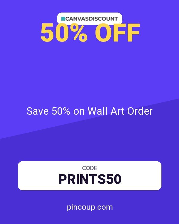 Canvasdiscount coupon: Save 50% on Wall Art Order