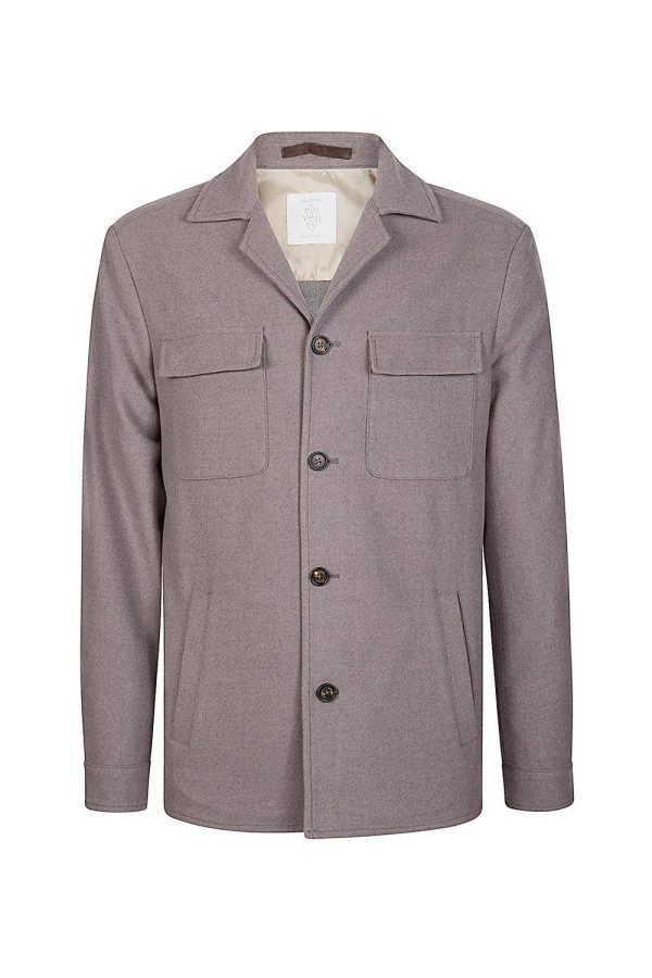 Trucker Shacket - Blueberry Wool at Marissa Collections