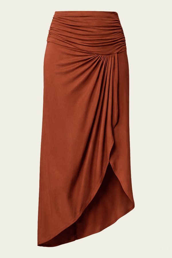 Tibari Skirt in Rust - Red XL at American National Standards Institute Inc.