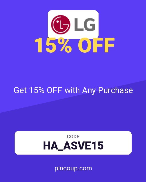 LG coupon: Get 15% OFF with Any Purchase