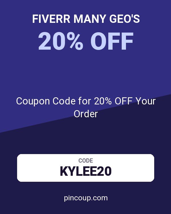 Fiverr Many GEO's: Coupon Code for 20% OFF Your Order