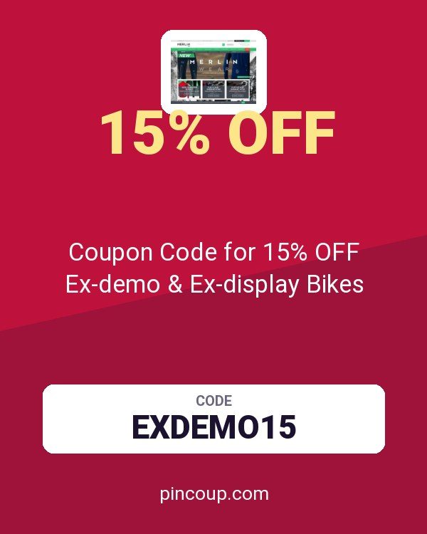 Merlin Cycles Ltd: Coupon Code for 15% OFF Ex-demo & Ex-display Bikes