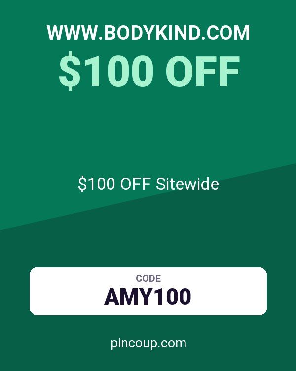 www.bodykind.com coupon: $100 OFF Sitewide