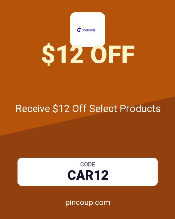 OneTravel.com coupon: Receive $12 Off Select Products