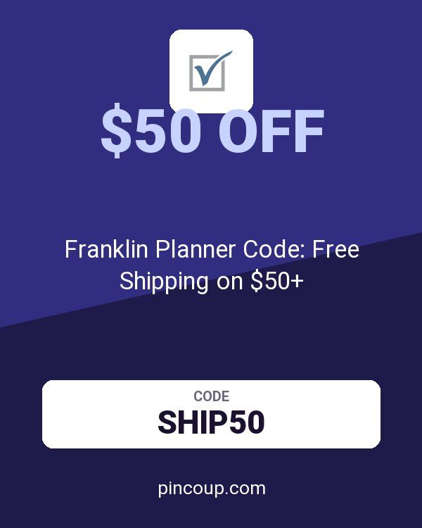 Franklin Planner Code: Free Shipping on $50+