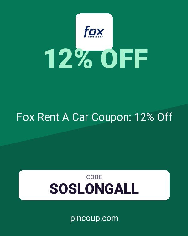Fox Rent A Car Coupon: 12% Off