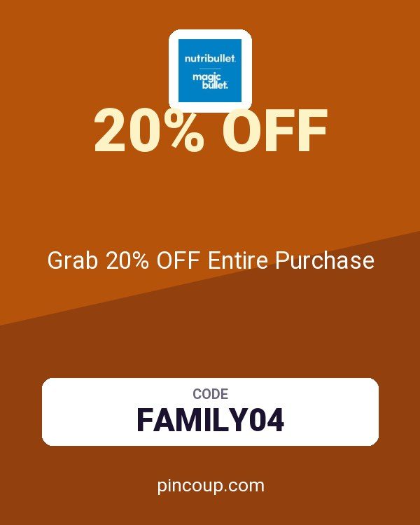 Nutribullet coupon: Grab 20% OFF Entire Purchase