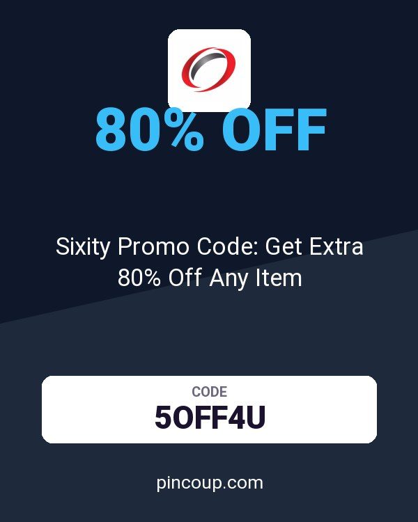 Sixity Promo Code: Get Extra 80% Off Any Item