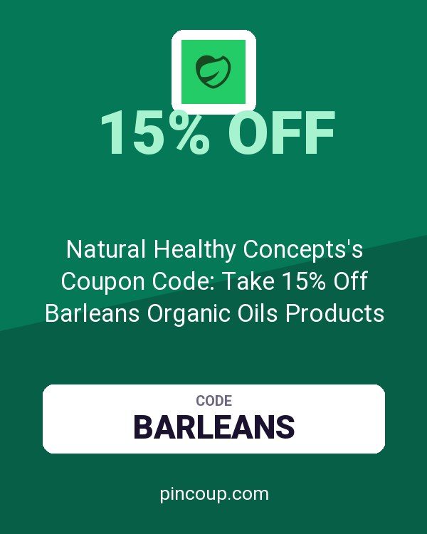 NHC Vitamins: Natural Healthy Concepts's Coupon Code: Take 15% Off Barleans Organic Oils Products