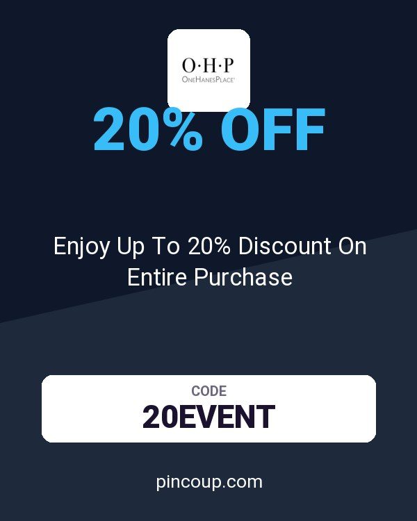 OneHanesPlace.com coupon: Enjoy Up To 20% Discount On Entire Purchase