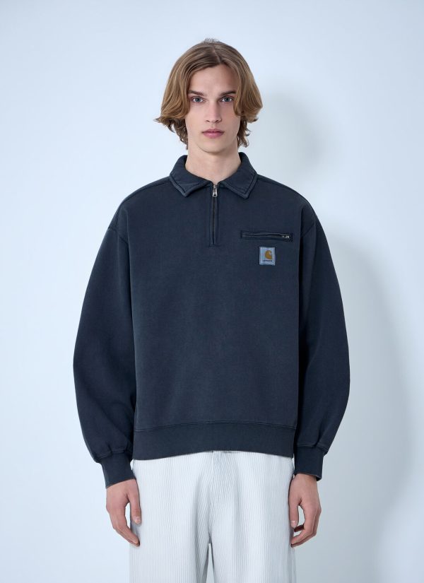 Carhartt WIP Half Zip Detroit Sweatshirt - Man Sweatshirts Navy Xxl at LN-CC