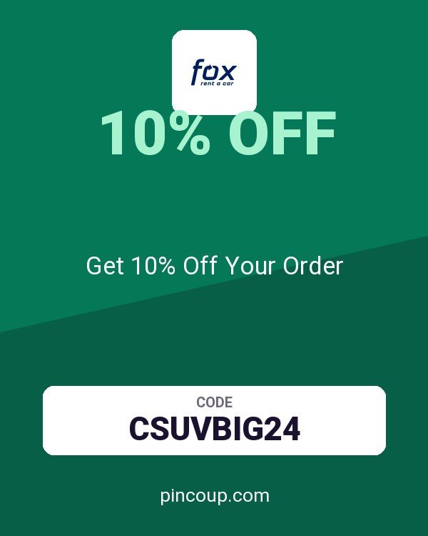 Fox Rent a Car coupon: Get 10% Off Your Order