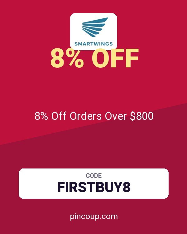 Smartwings coupon: 8% Off Orders Over $800