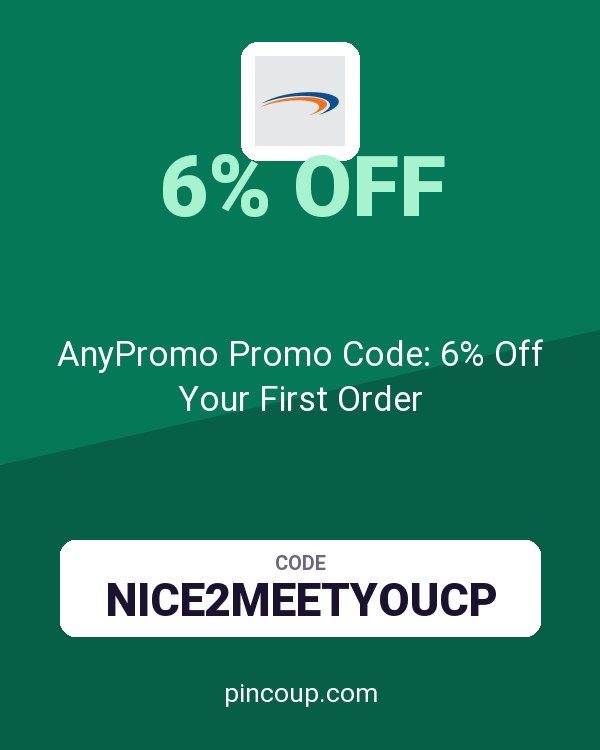 AnyPromo Promo Code: 6% Off Your First Order