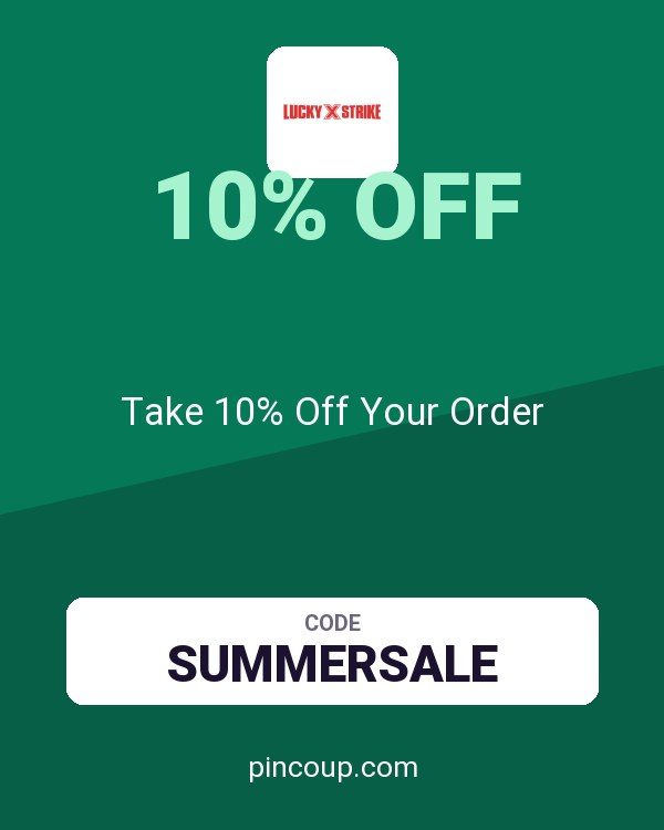 Lucky Strike coupon: Take 10% Off Your Order