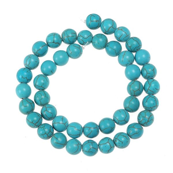 Turquoise Gemstone Beads Blue Turquoise Beads Loose Gemstone Energy Healing Beads Jewelry Making at Wish US & CA