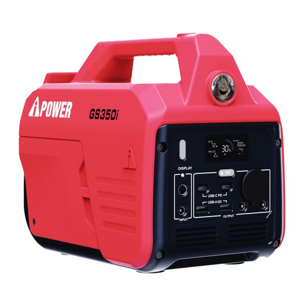 332 Wh Lithium Portable Power Station 700 W/350 W Rated Pure Sine Battery Generator GS350i at AiPower