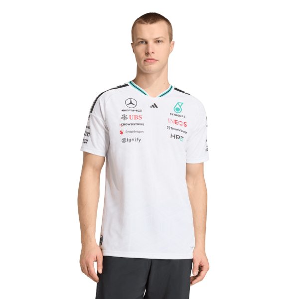 Mercedes AMG Petronas adidas Authentic Team Driver T-Shirt - White at F1 Store