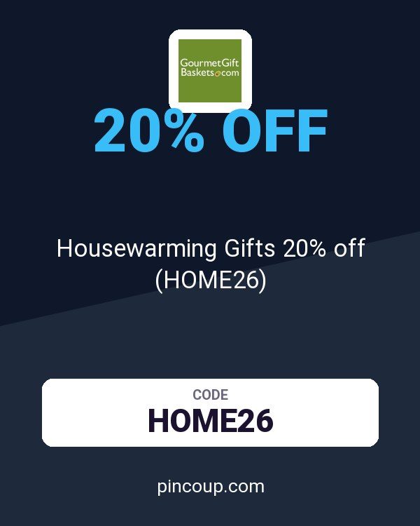 GourmetGiftBaskets.com coupon: Housewarming Gifts 20% off (HOME26)