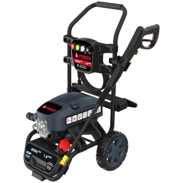 2000 PSI Electric Pressure Washer with 1.2 GPM Pump, Portable 25’ Hose & 4 Nozzles APW2000E at AiPower