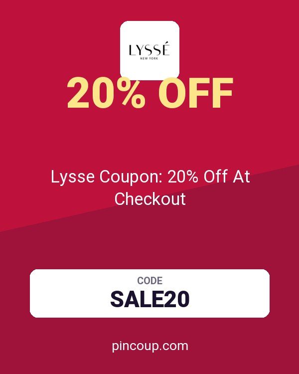 Lysse Coupon: 20% Off At Checkout