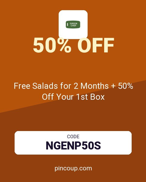 Green Chef coupon: Free Salads for 2 Months + 50% Off Your 1st Box
