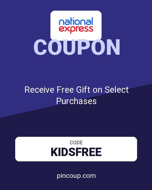 National Express coupon: Receive Free Gift on Select Purchases