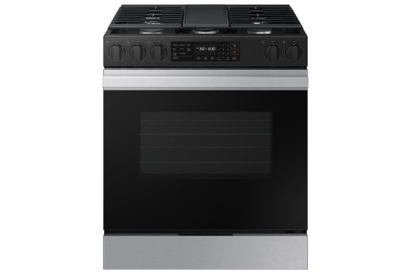 Samsung Bespoke Slide-in Gas Range in Stainless Steel