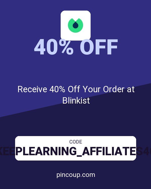 Receive 40% Off Your Order at Blinkist