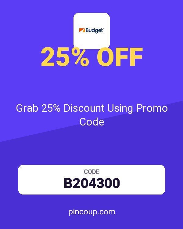 Budget Car Rental coupon: Grab 25% Discount Using Promo Code