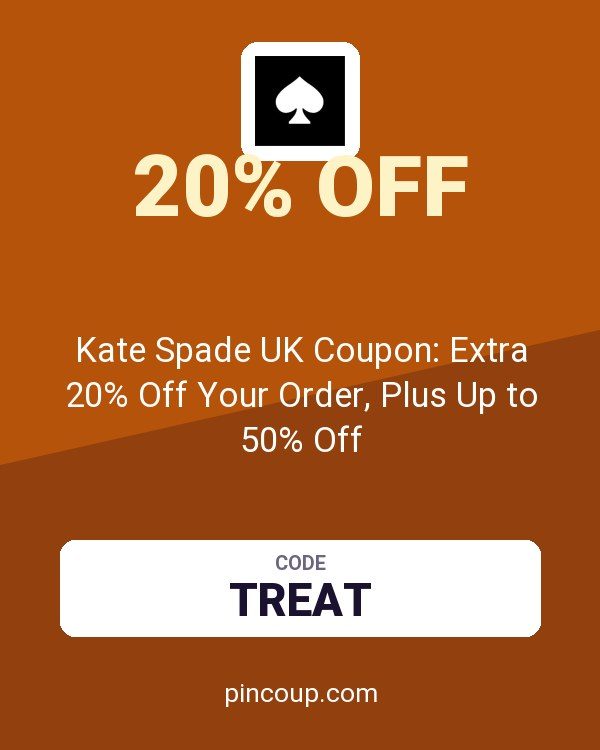 Kate Spade UK Coupon: Extra 20% Off Your Order, Plus Up to 50% Off