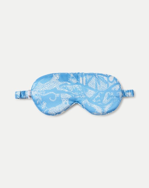 Veronica Beard Silk Eye Mask Jasper Blue