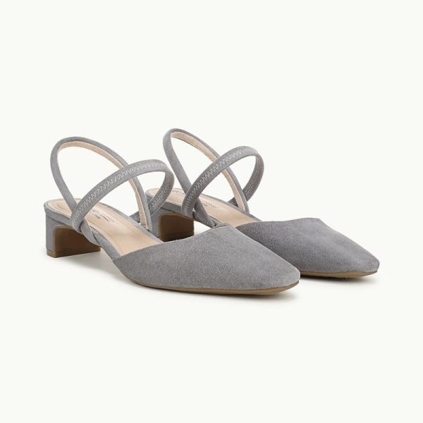 LifeStride Shoes Lainey Strappy Sandal (Ultimate Grey Microsuede) Leather 6.0 W
