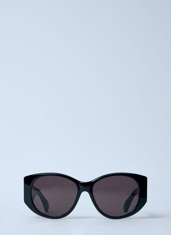 Balenciaga Nano Round Sunglasses - Woman Sunglasses Black One Size at LN-CC