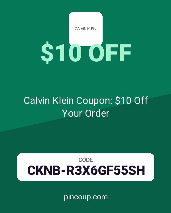 Calvin Klein Coupon: $10 Off Your Order