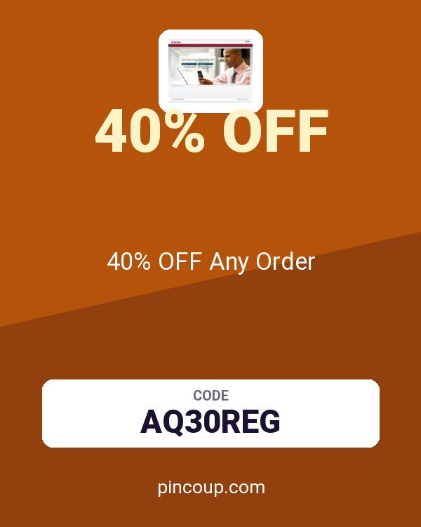 McAfee coupon: 40% OFF Any Order