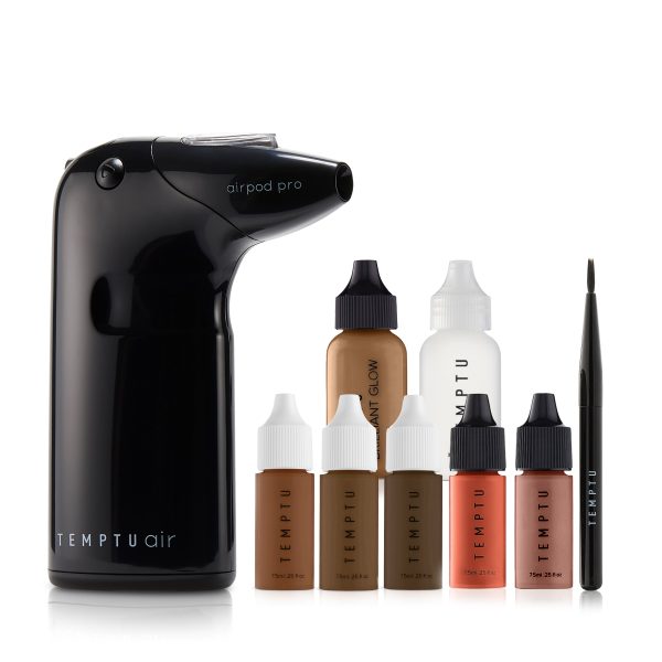 TEMPTU Air Glowing Complexion Airbrush Kit - SILKSPHERE - Dewy/Soft-focus / Dark to Deep at TEMPTU PRO
