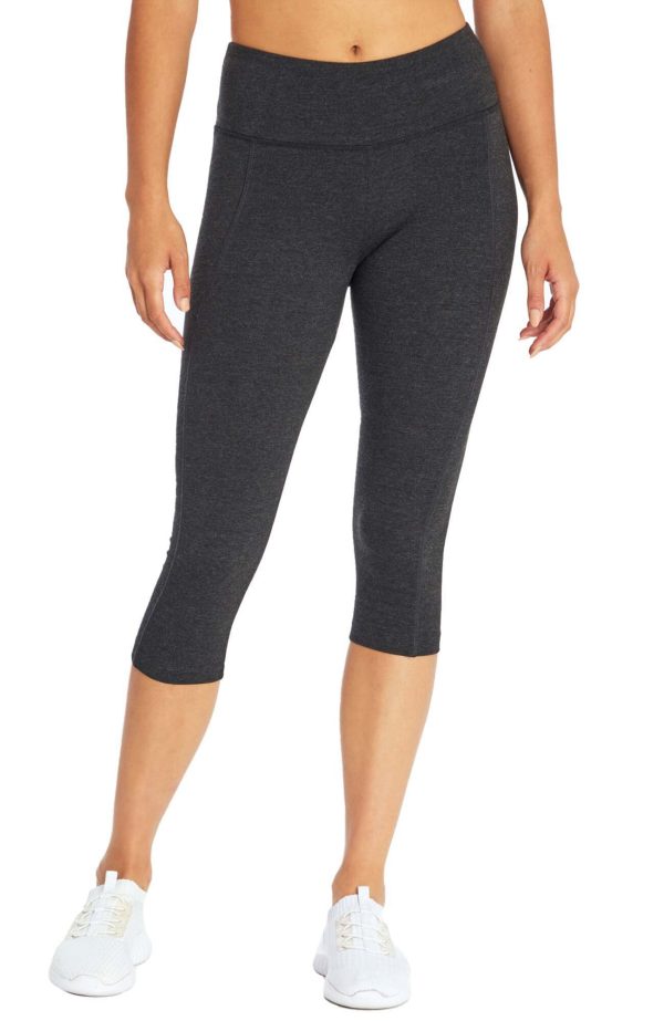 Carrie Slimming Capri Heathered Charcoal / Xs at Marika