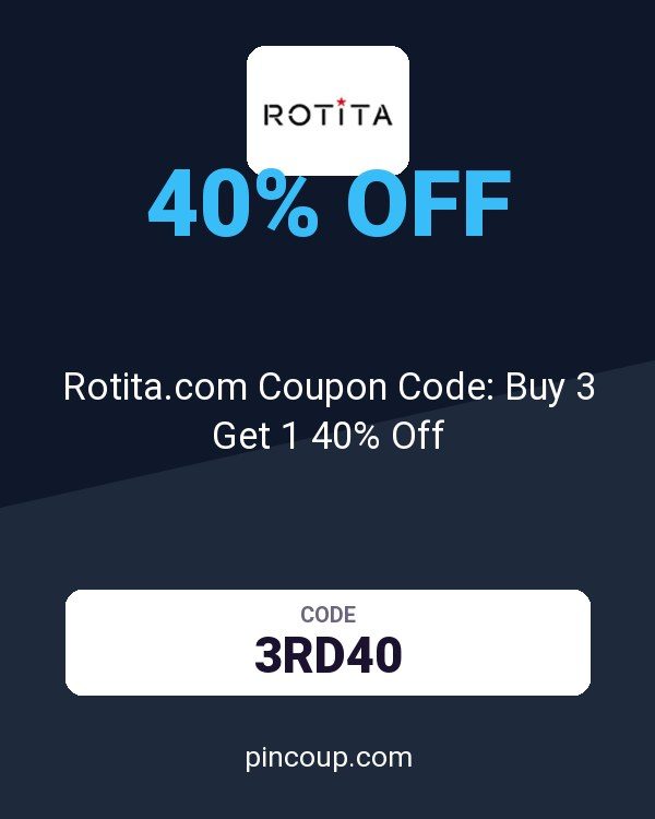 Rotita.com Coupon Code: Buy 3 Get 1 40% Off