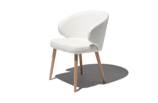 Caprice Dining Chair White Boucle at Industry West