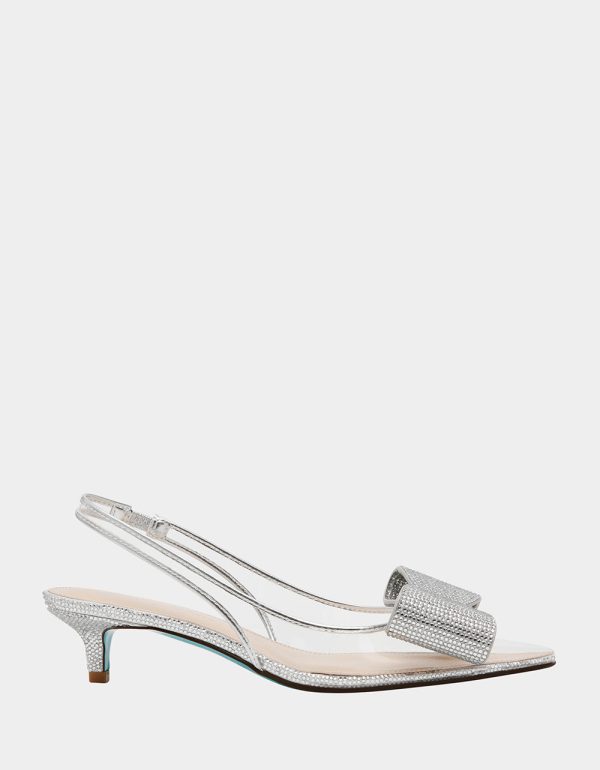 Women's Alli Heels in Silver Size 7 Betsey Johnson