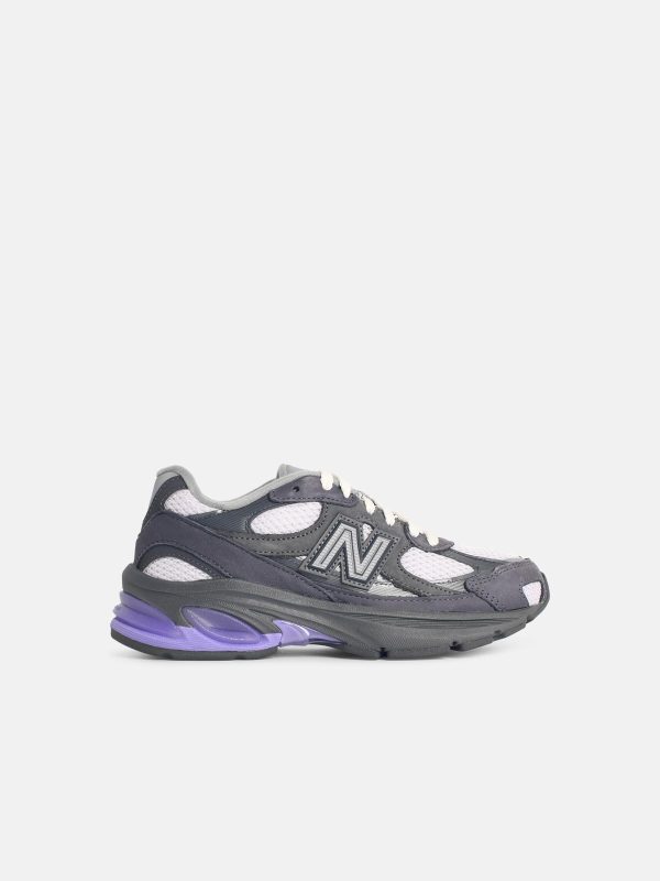 NEW BALANCE '2010' Grey Mesh And Suede Sneakers at VALICO