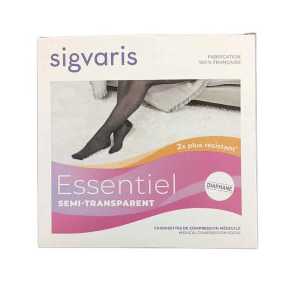 SigvarisEssentiel - Semi-Transparent Compression Knee-Highs Open Toe Beige - Size XS Long Promotion at Onebioshop.com