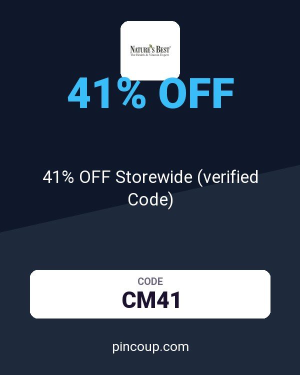 Nature's Best coupon: 41% OFF Storewide (verified Code)