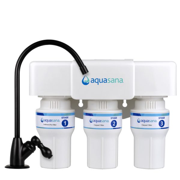 Aquasana 3-Stage Under Sink Water Filter 15X Stronger Filtration Reduces 78 Contaminants Certified to NSF/ANSI 42, 53 & 401 Matte Black at Aquasana Home Water Filters
